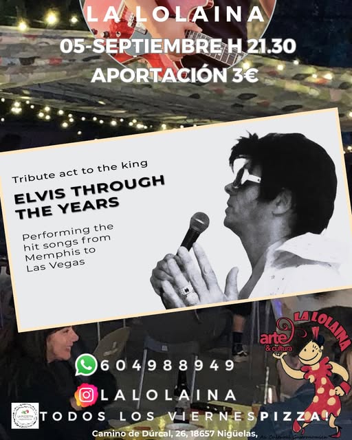 Elvis Presley Tribute Artist live at La Lolaina, Niguelas, Spain